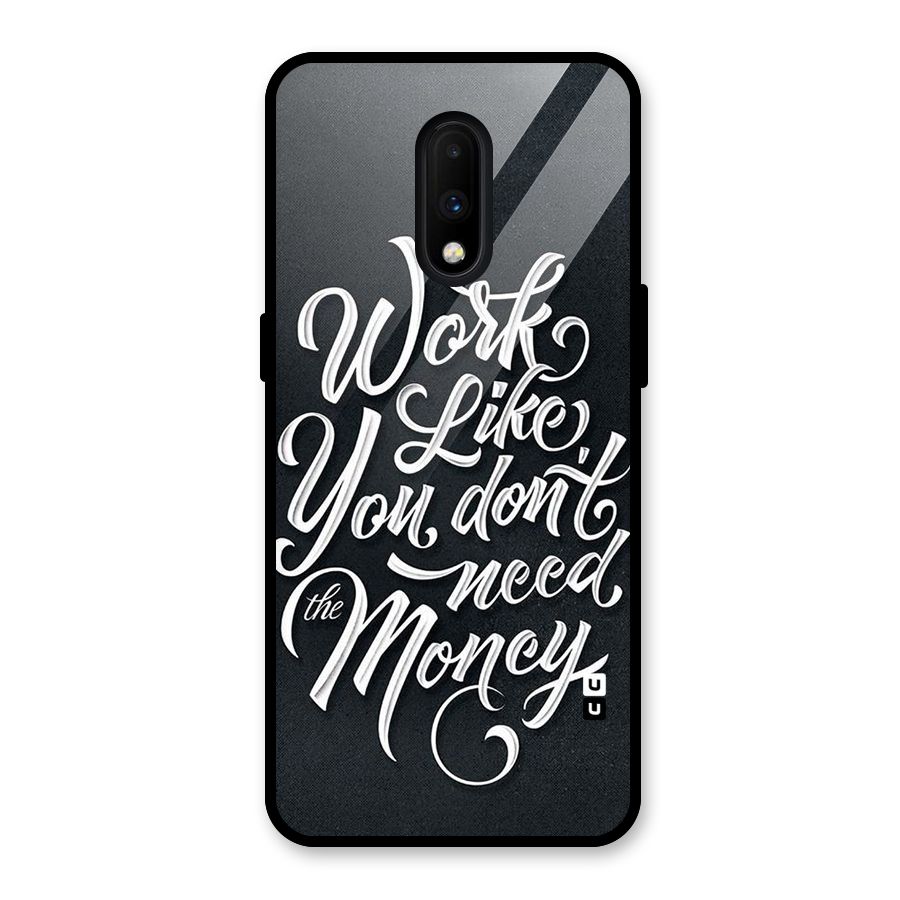 Work Like King Glass Back Case for OnePlus 7