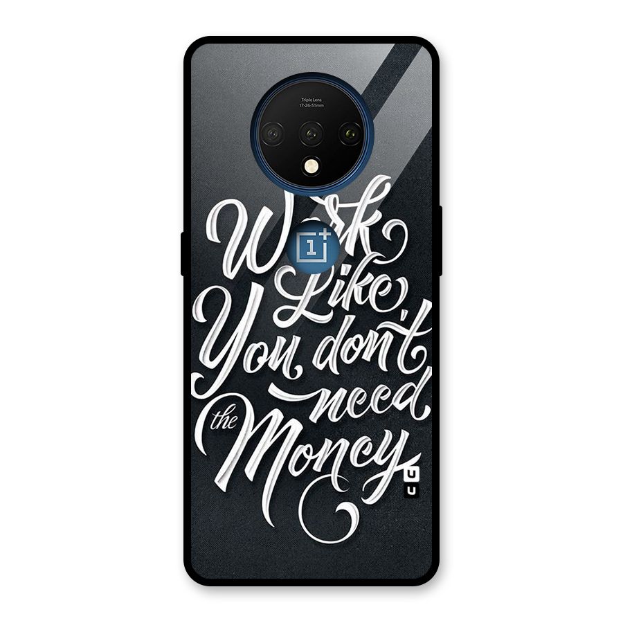 Work Like King Glass Back Case for OnePlus 7T