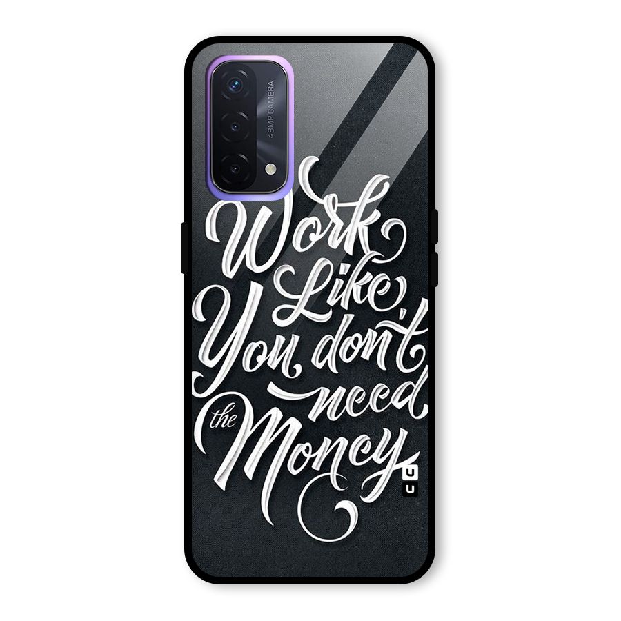 Work Like King Glass Back Case for Oppo A74 5G