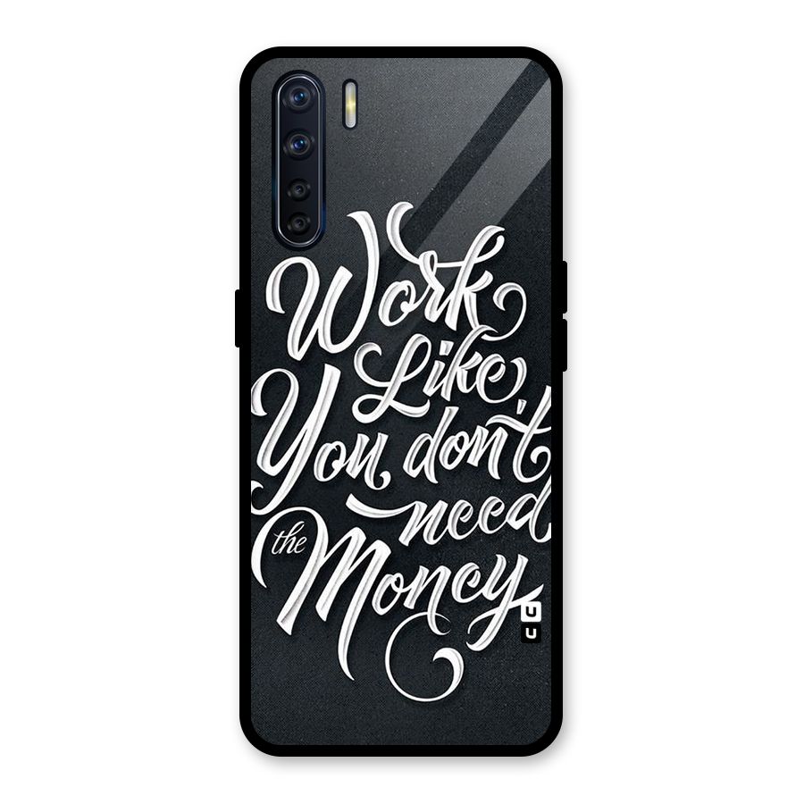 Work Like King Glass Back Case for Oppo F15