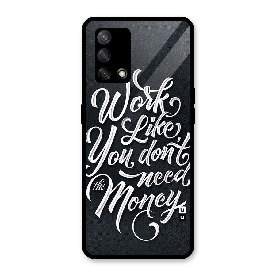 Work Like King Glass Back Case for Oppo F19