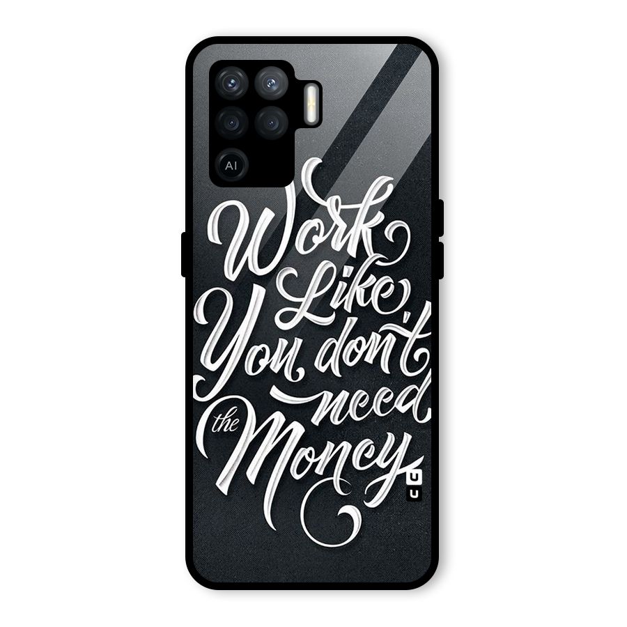 Work Like King Glass Back Case for Oppo F19 Pro