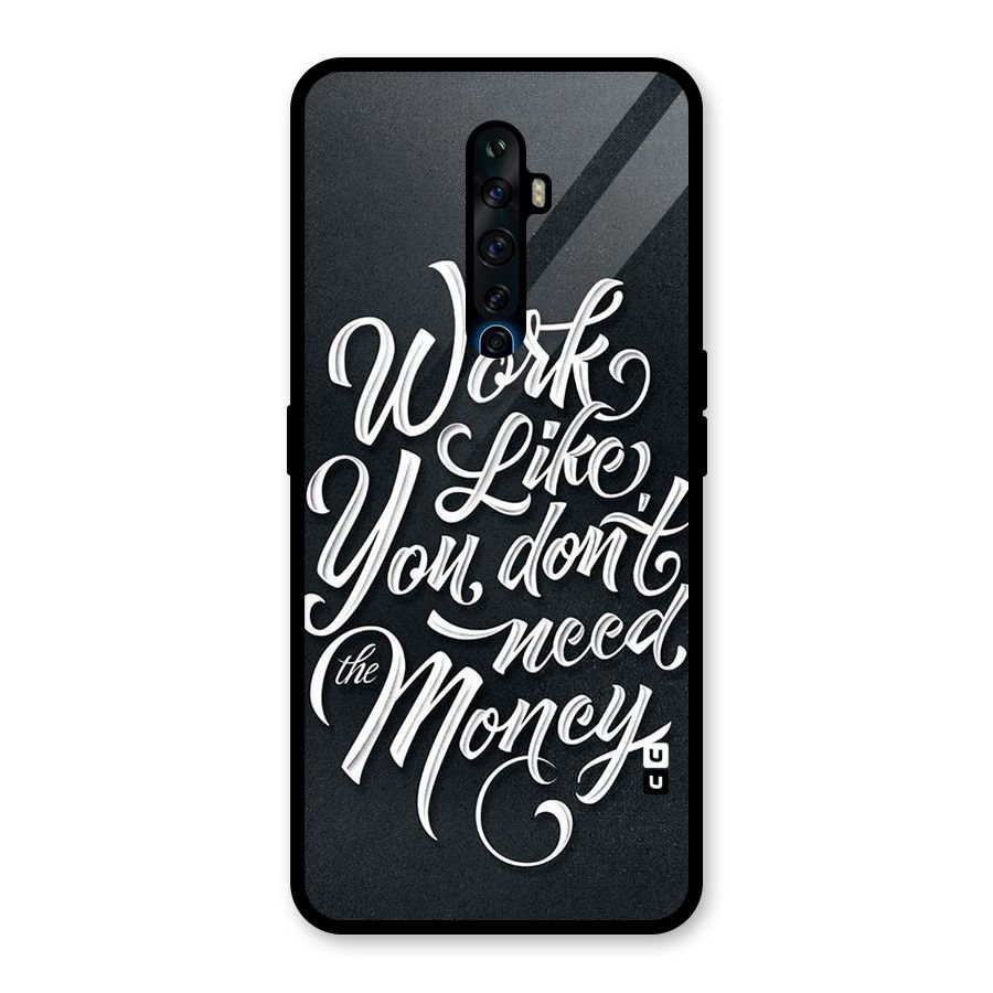 Work Like King Glass Back Case for Oppo Reno2 F