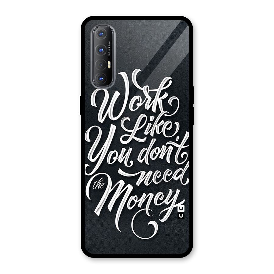 Work Like King Glass Back Case for Oppo Reno3 Pro