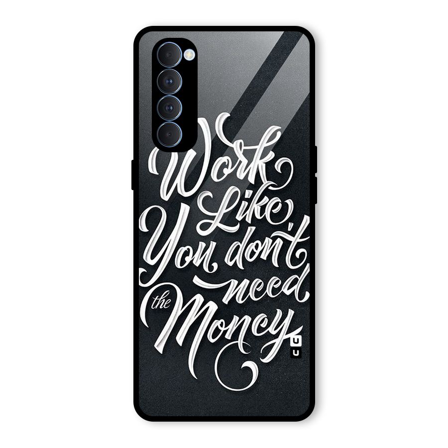 Work Like King Glass Back Case for Oppo Reno4 Pro