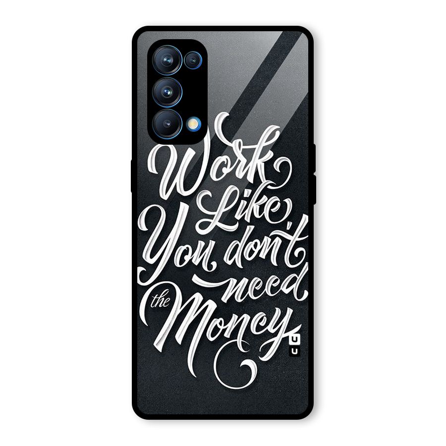 Work Like King Glass Back Case for Oppo Reno5 Pro 5G