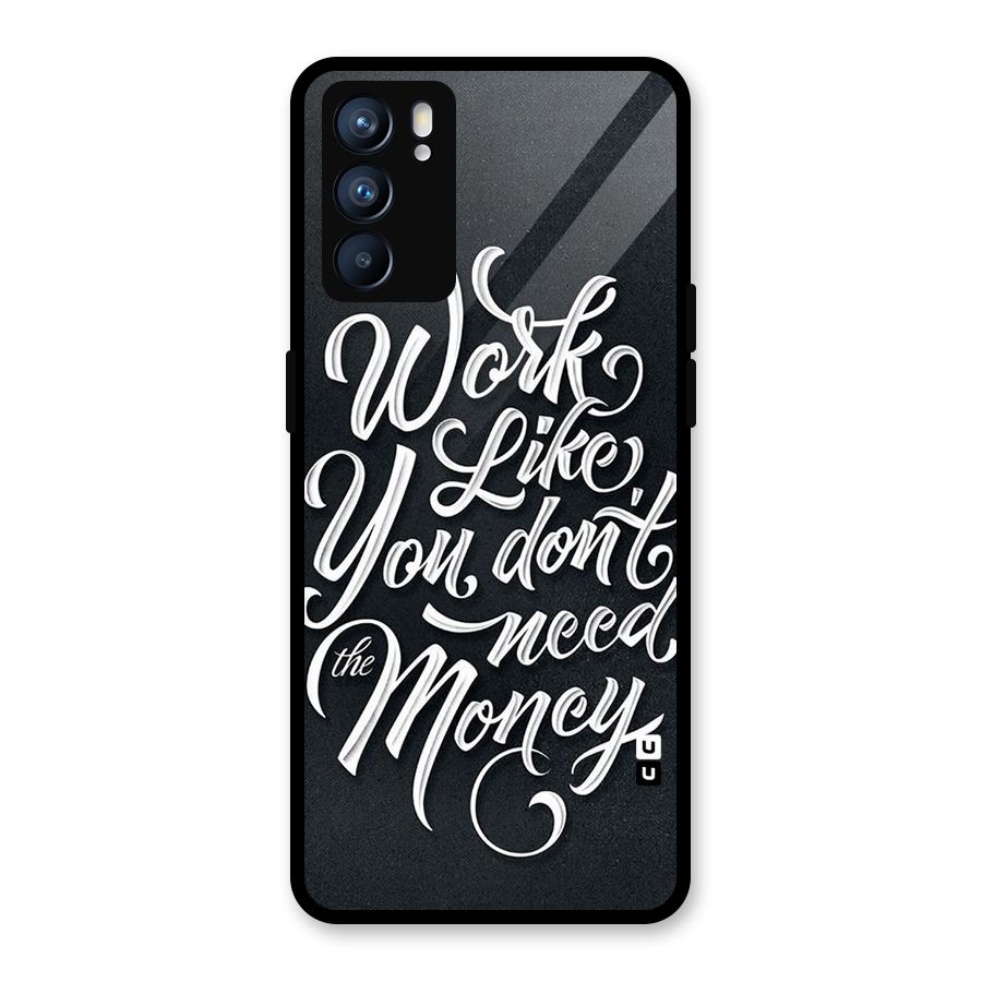 Work Like King Glass Back Case for Oppo Reno6 5G