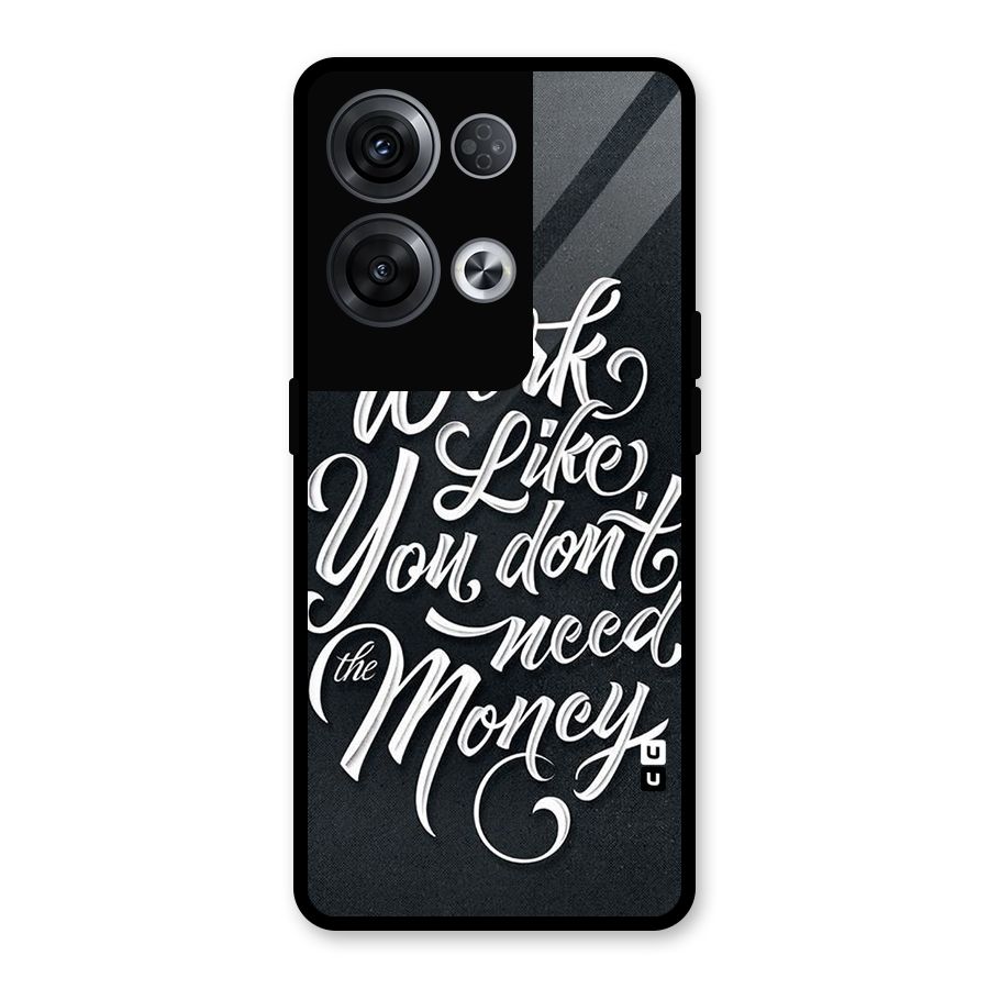 Work Like King Glass Back Case for Oppo Reno8 Pro 5G
