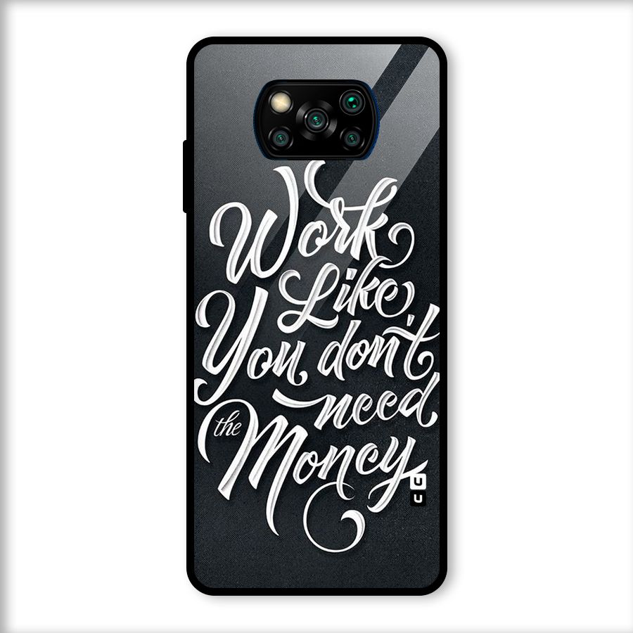 Work Like King Glass Back Case for Poco X3