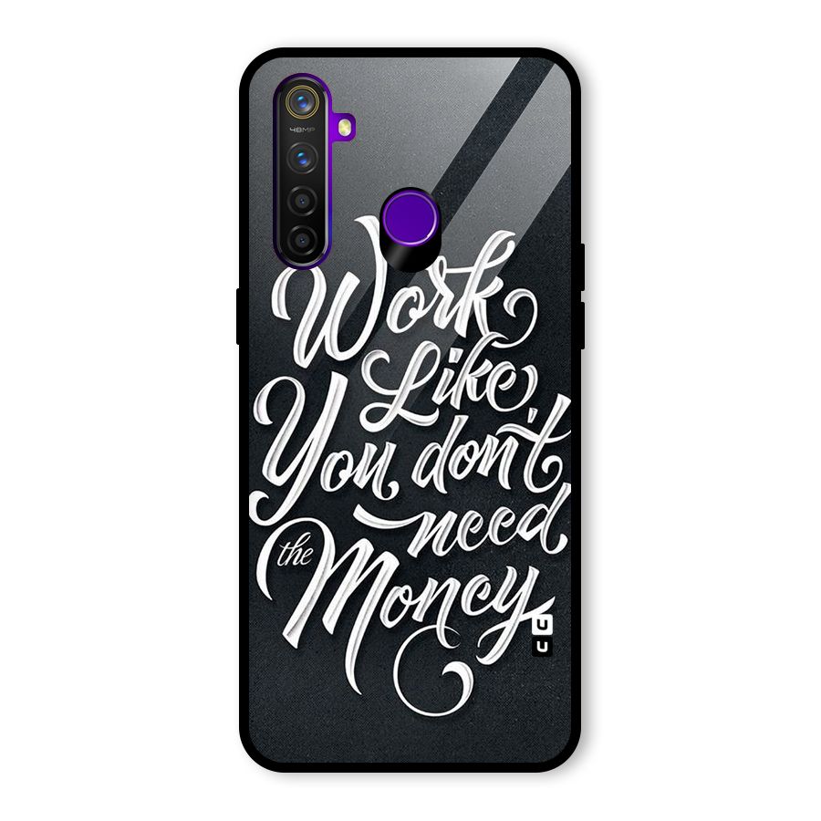 Work Like King Glass Back Case for Realme 5 Pro