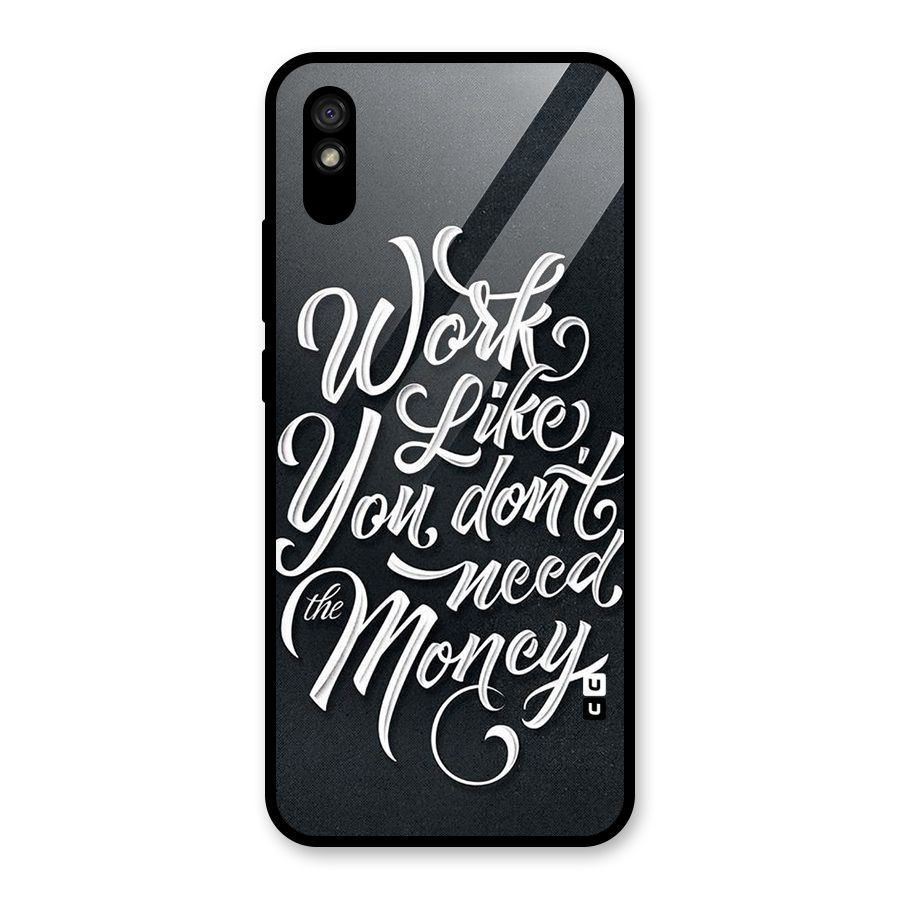 Work Like King Glass Back Case for Redmi 9A