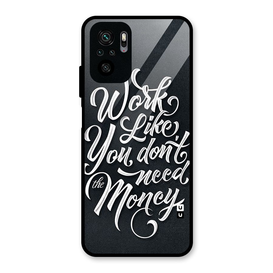 Work Like King Glass Back Case for Redmi Note 10S