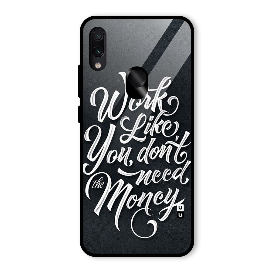 Work Like King Glass Back Case for Redmi Note 7