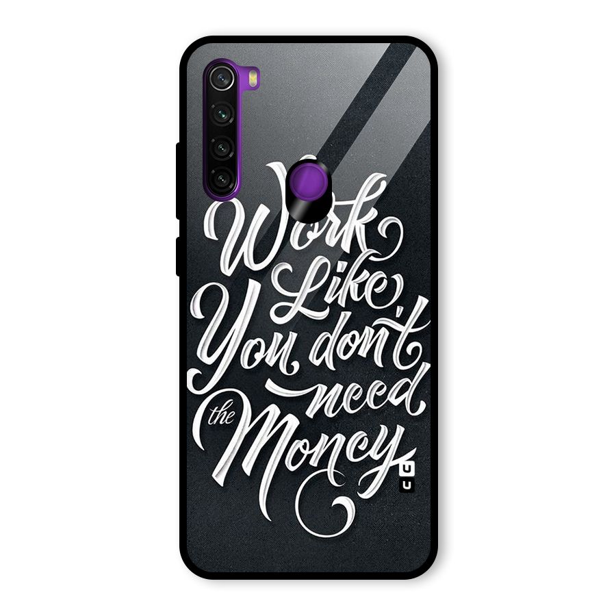 Work Like King Glass Back Case for Redmi Note 8
