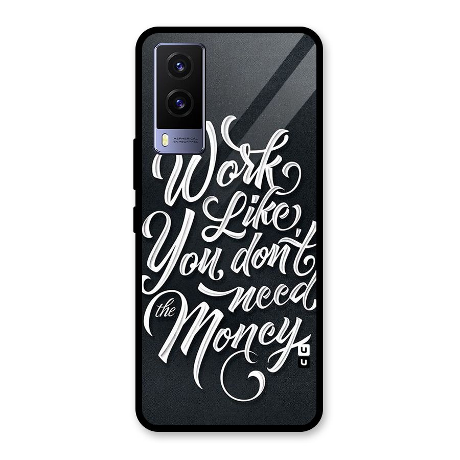 Work Like King Glass Back Case for Vivo V21e 5G