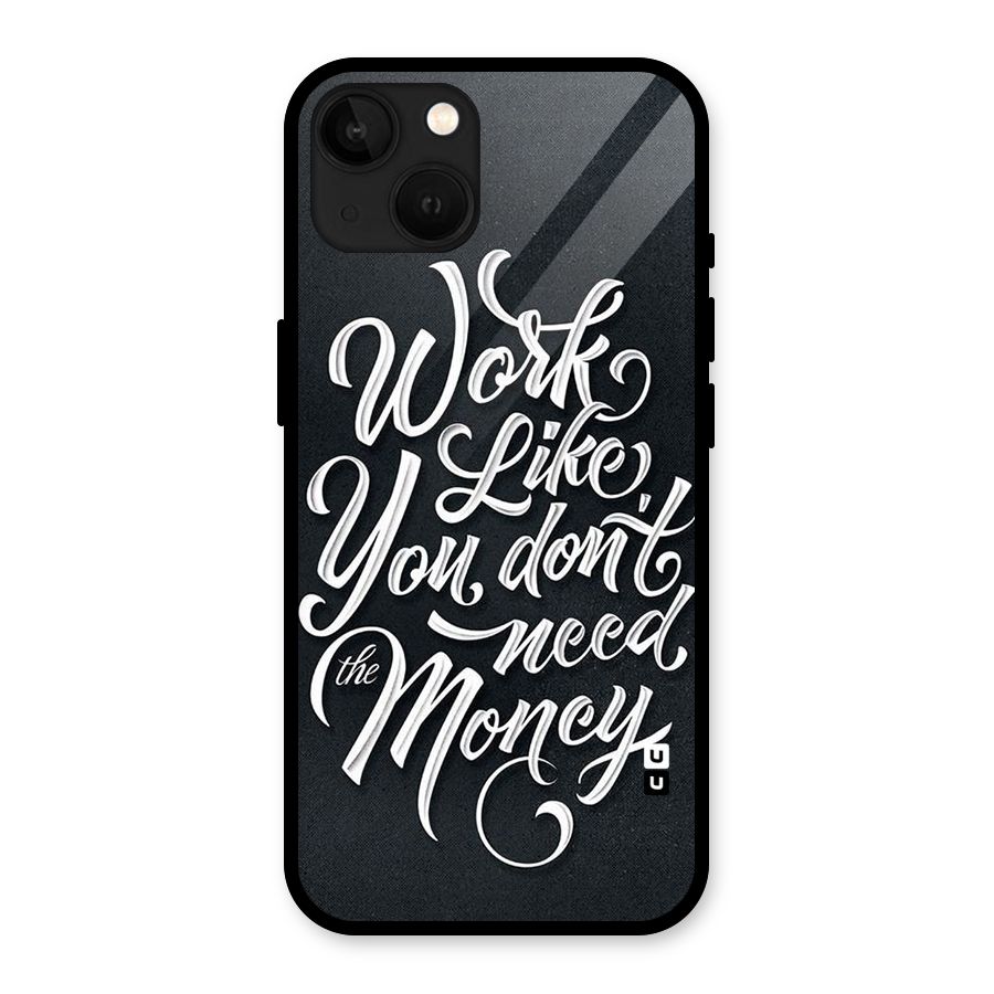 Work Like King Glass Back Case for iPhone 13