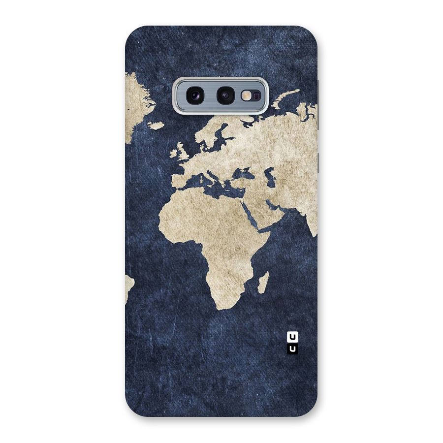 World Map Blue Gold Back Case for Galaxy S10e