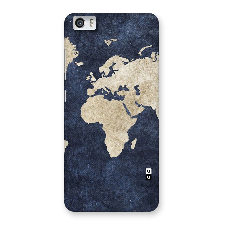 World Map Blue Gold Back Case for Xiaomi Redmi Mi5