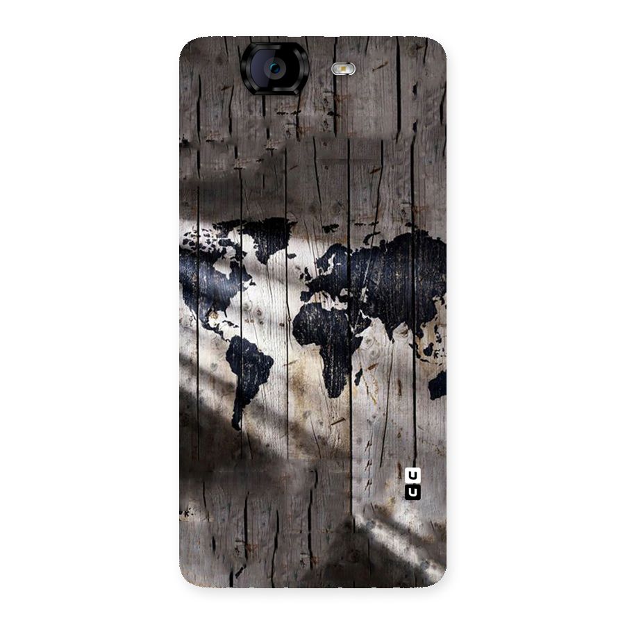 World Map Wood Design Back Case for Canvas Knight A350