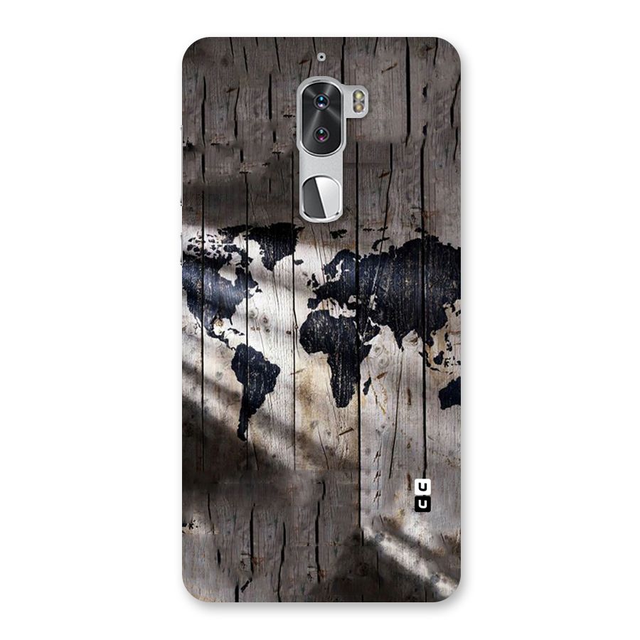 World Map Wood Design Back Case for Coolpad Cool 1