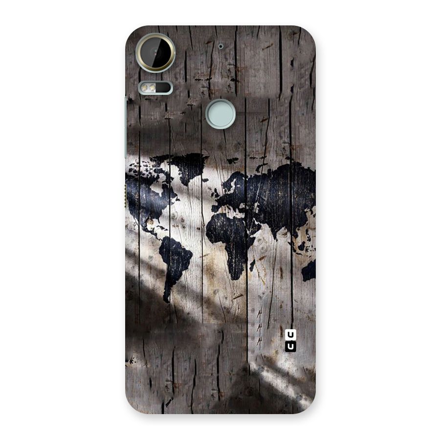 World Map Wood Design Back Case for Desire 10 Pro