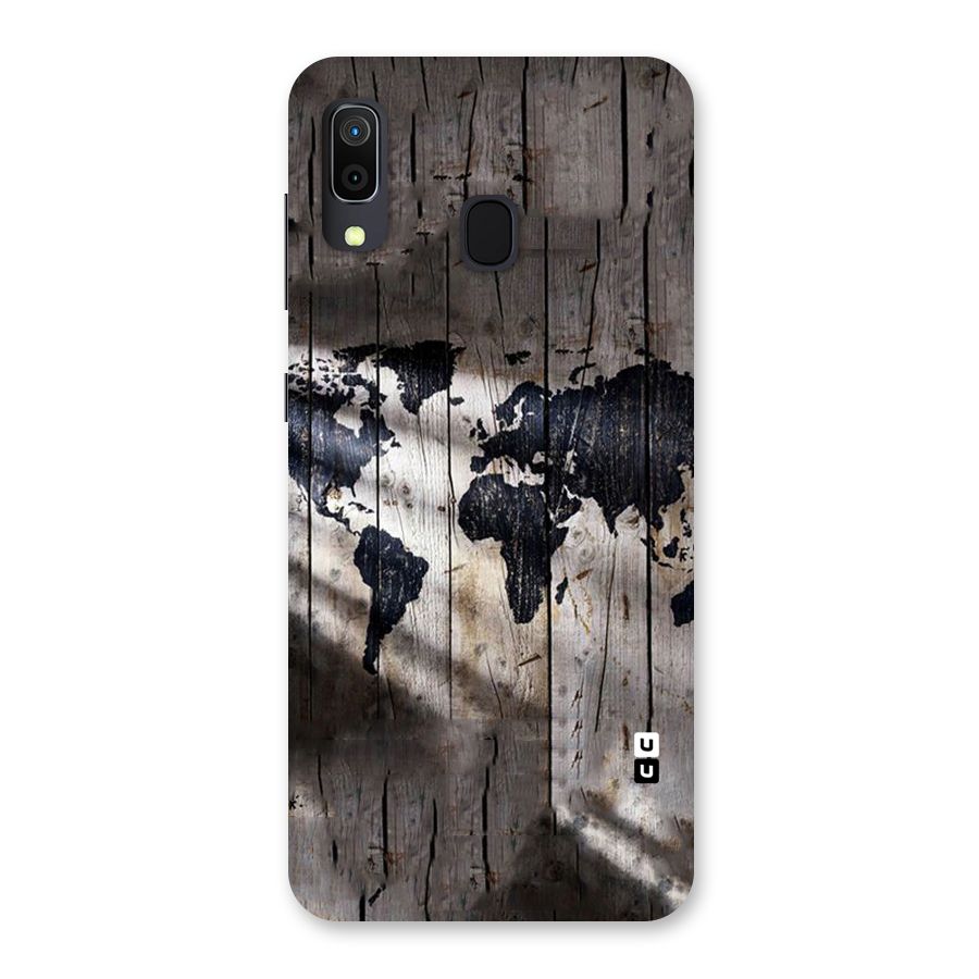 World Map Wood Design Back Case for Galaxy A20