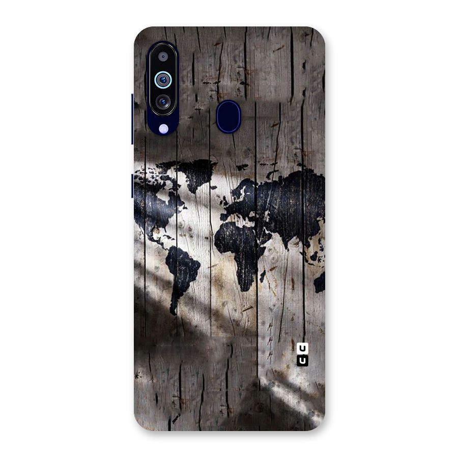 World Map Wood Design Back Case for Galaxy A60