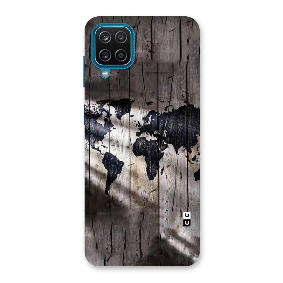 World Map Wood Design Back Case for Galaxy F12