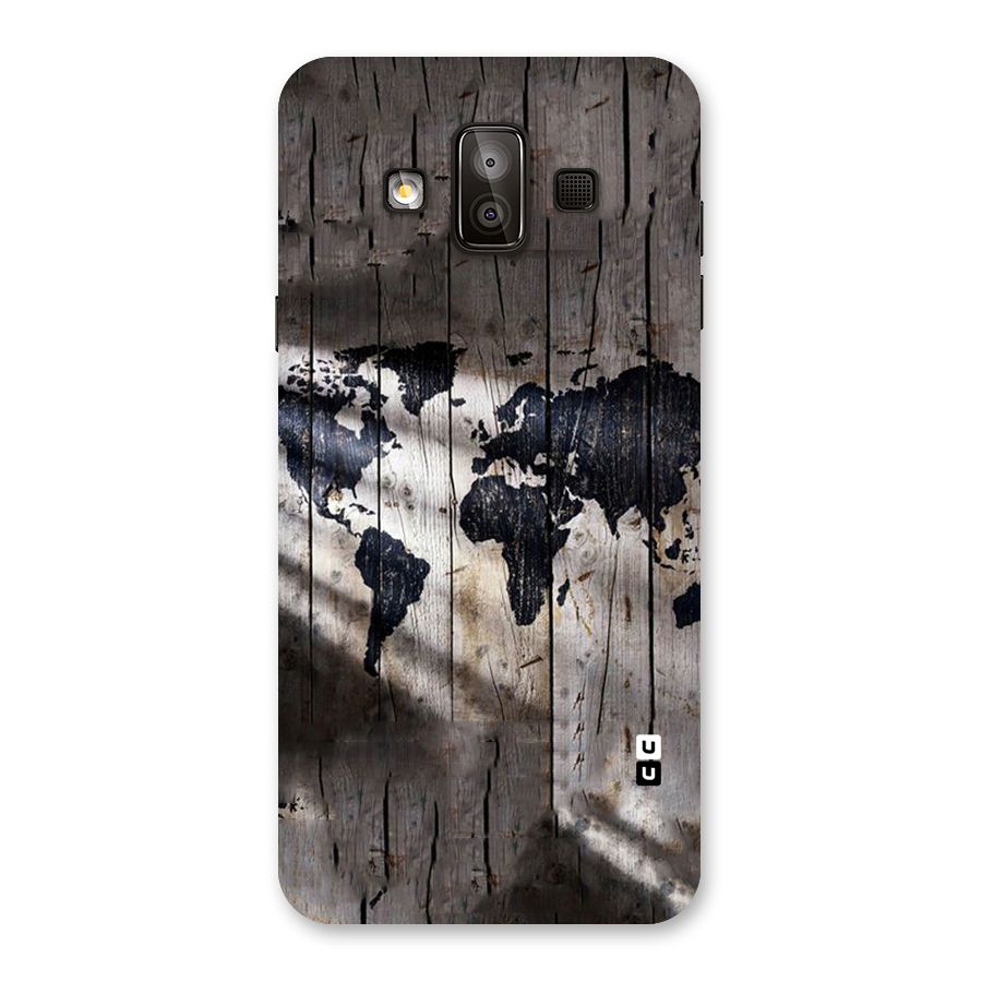 World Map Wood Design Back Case for Galaxy J7 Duo