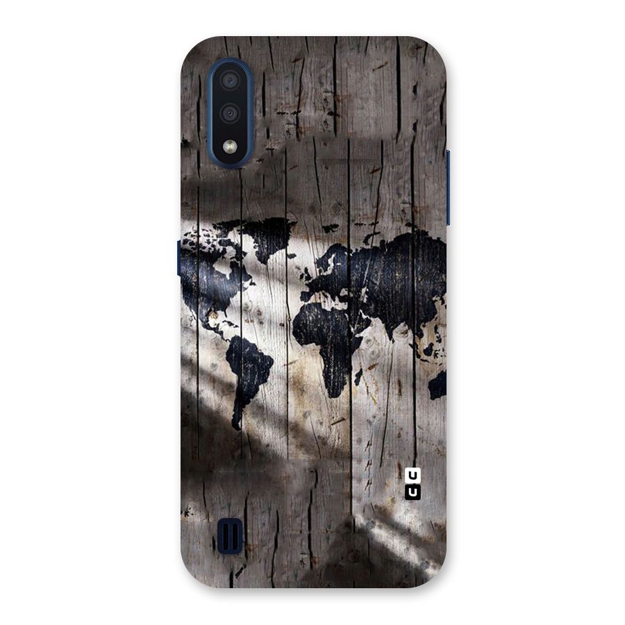 World Map Wood Design Back Case for Galaxy M01