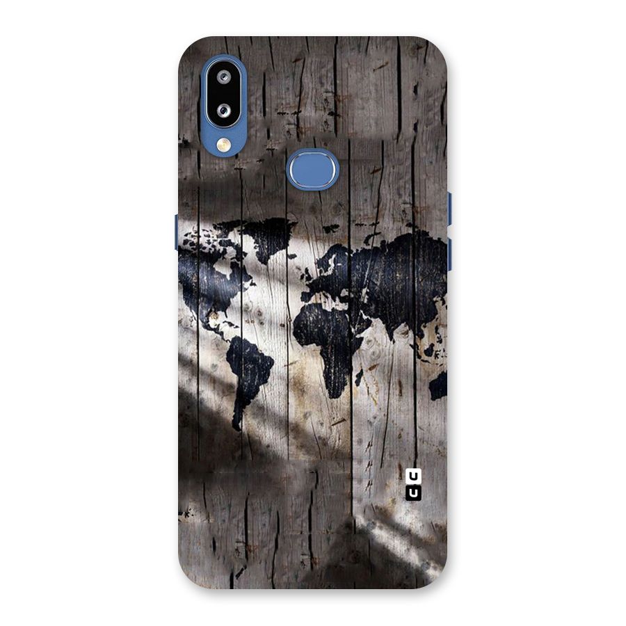 World Map Wood Design Back Case for Galaxy M01s