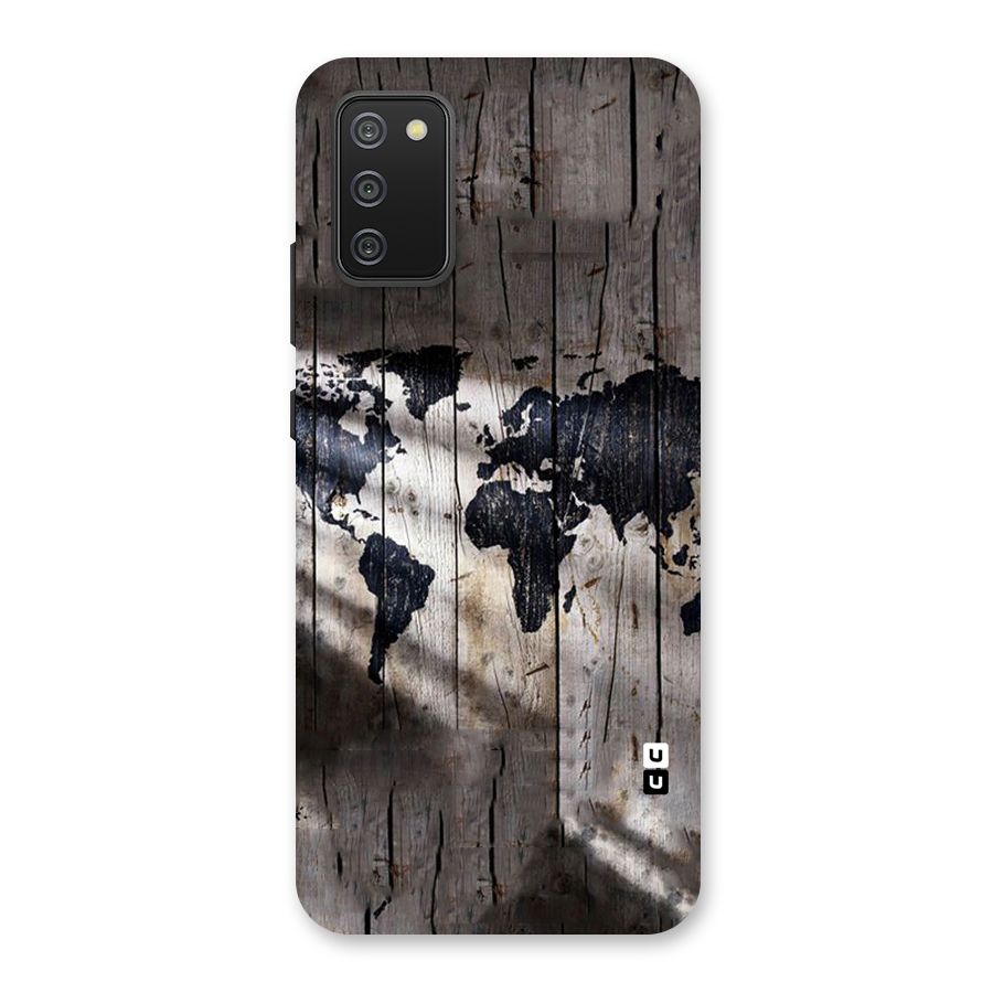 World Map Wood Design Back Case for Galaxy M02s