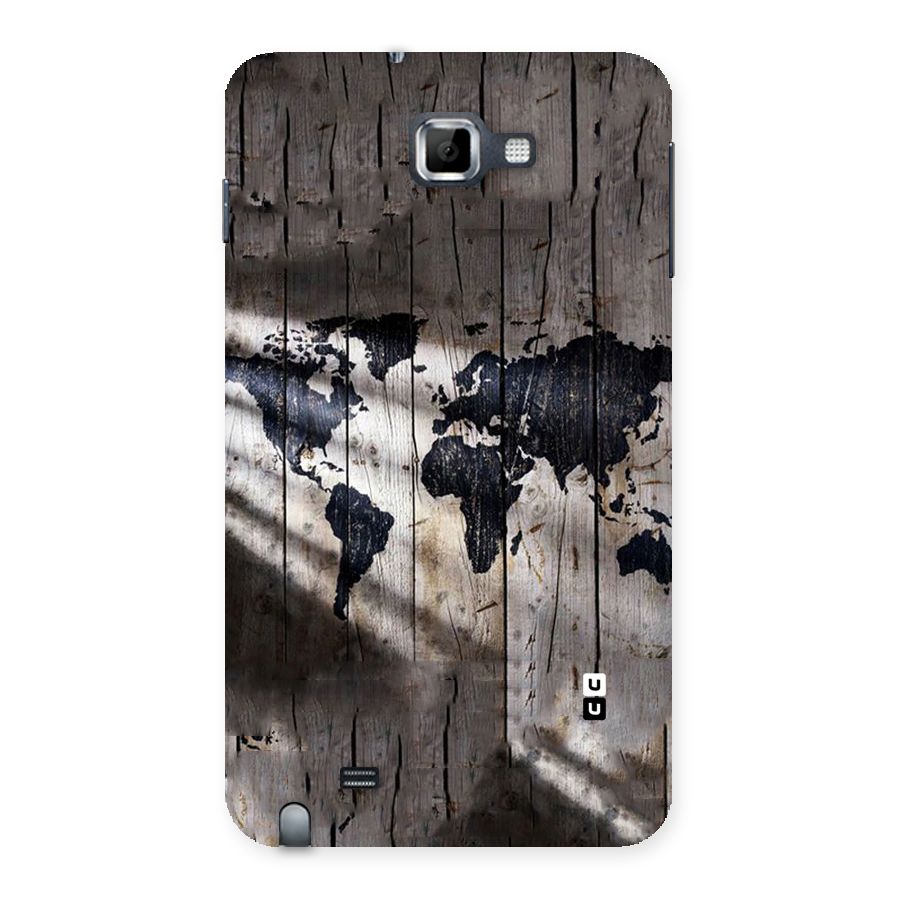 World Map Wood Design Back Case for Galaxy Note