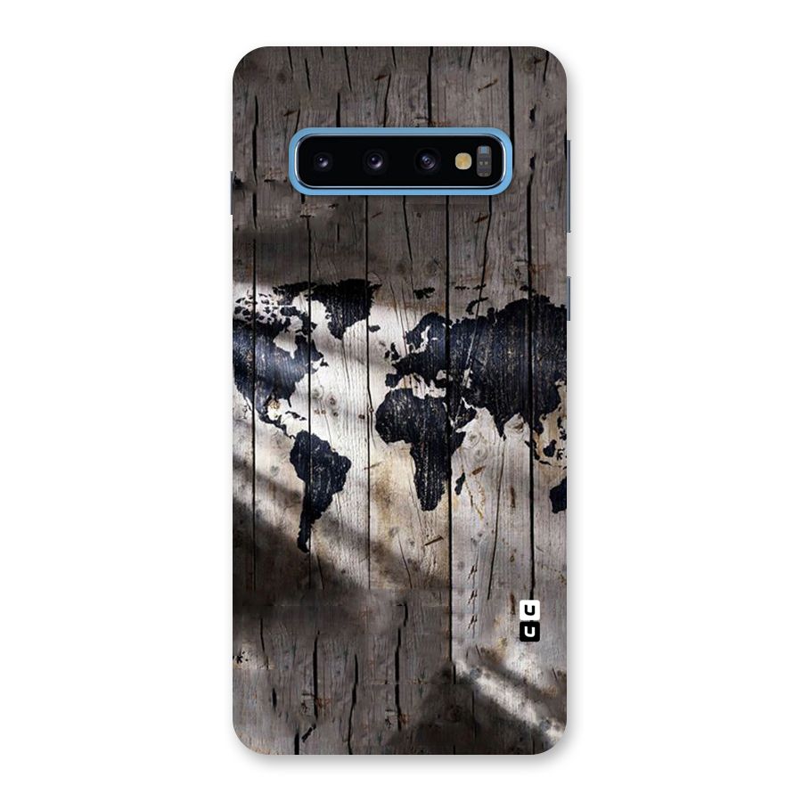 World Map Wood Design Back Case for Galaxy S10