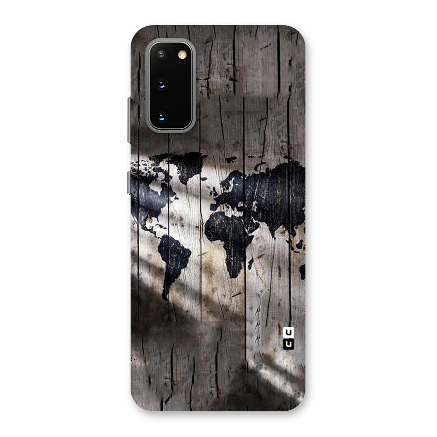 World Map Wood Design Back Case for Galaxy S20