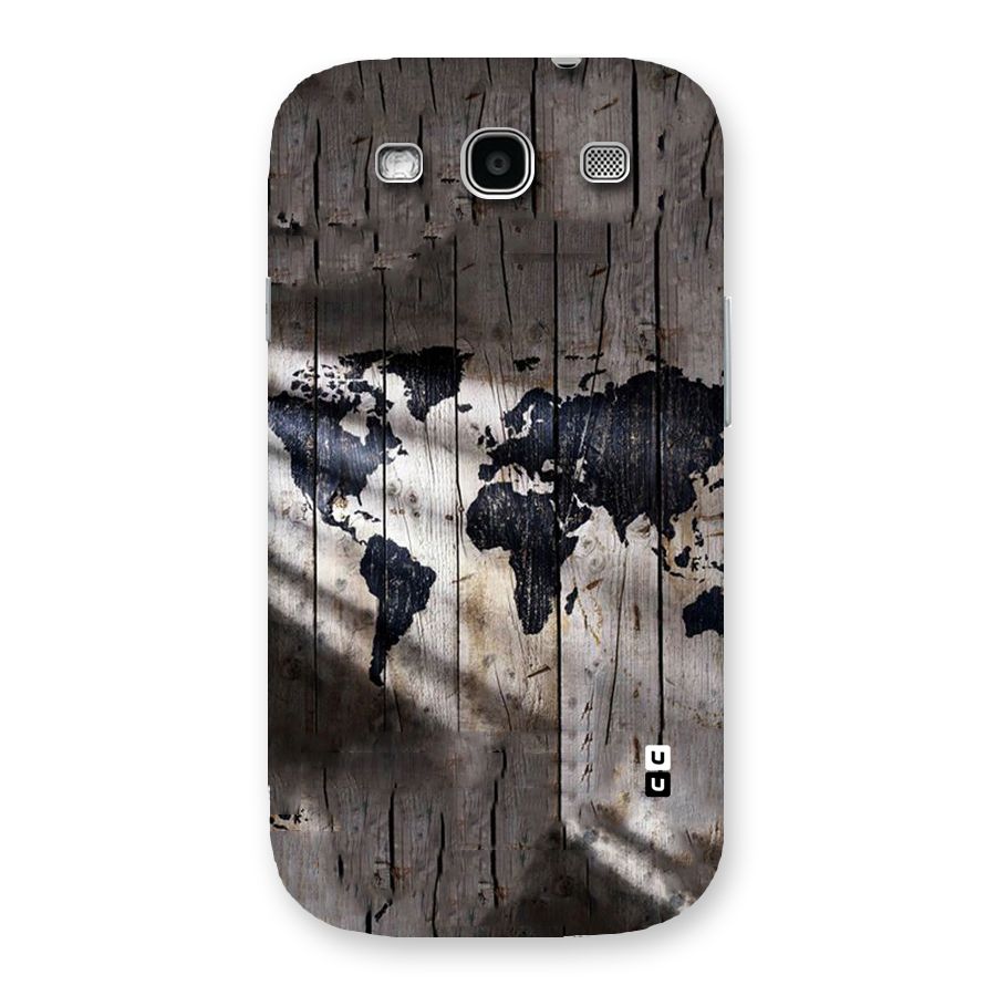 World Map Wood Design Back Case for Galaxy S3