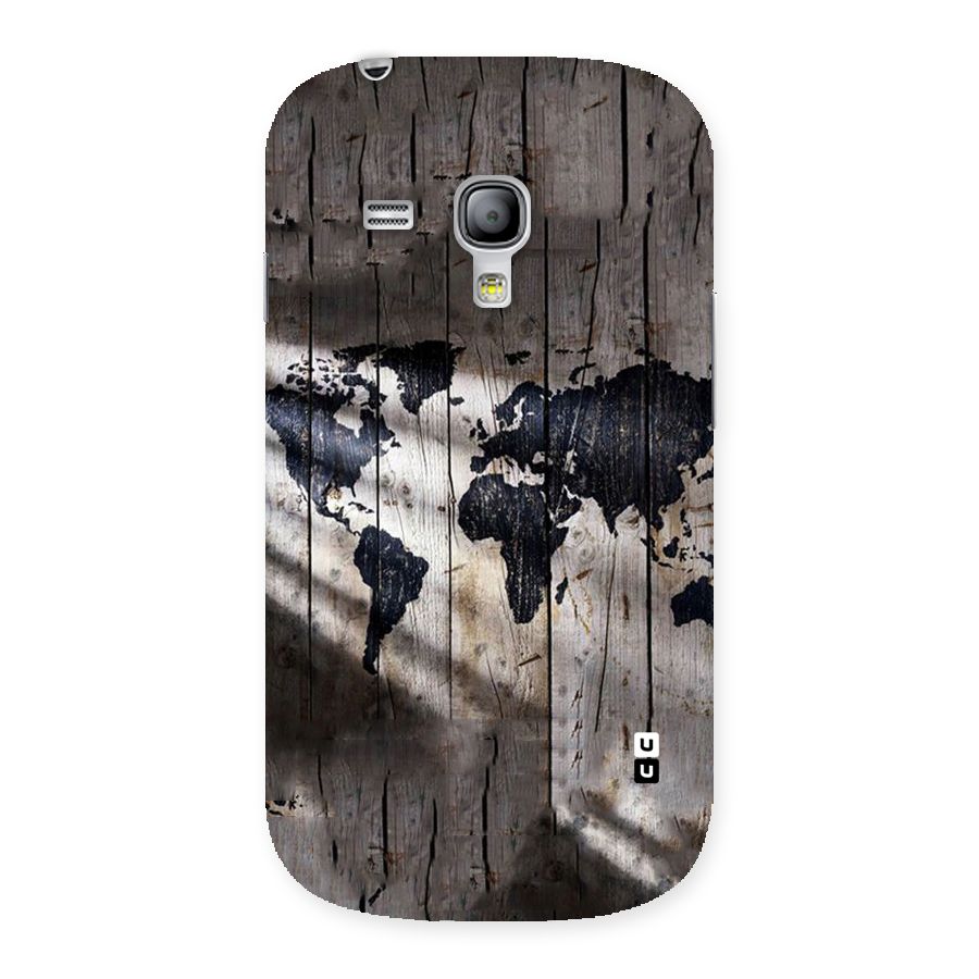 World Map Wood Design Back Case for Galaxy S3 Mini