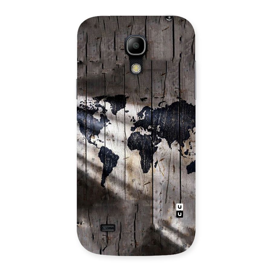 World Map Wood Design Back Case for Galaxy S4 Mini