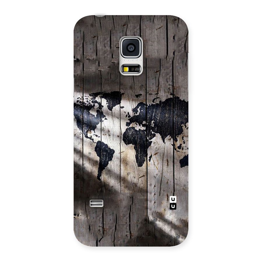 World Map Wood Design Back Case for Galaxy S5 Mini