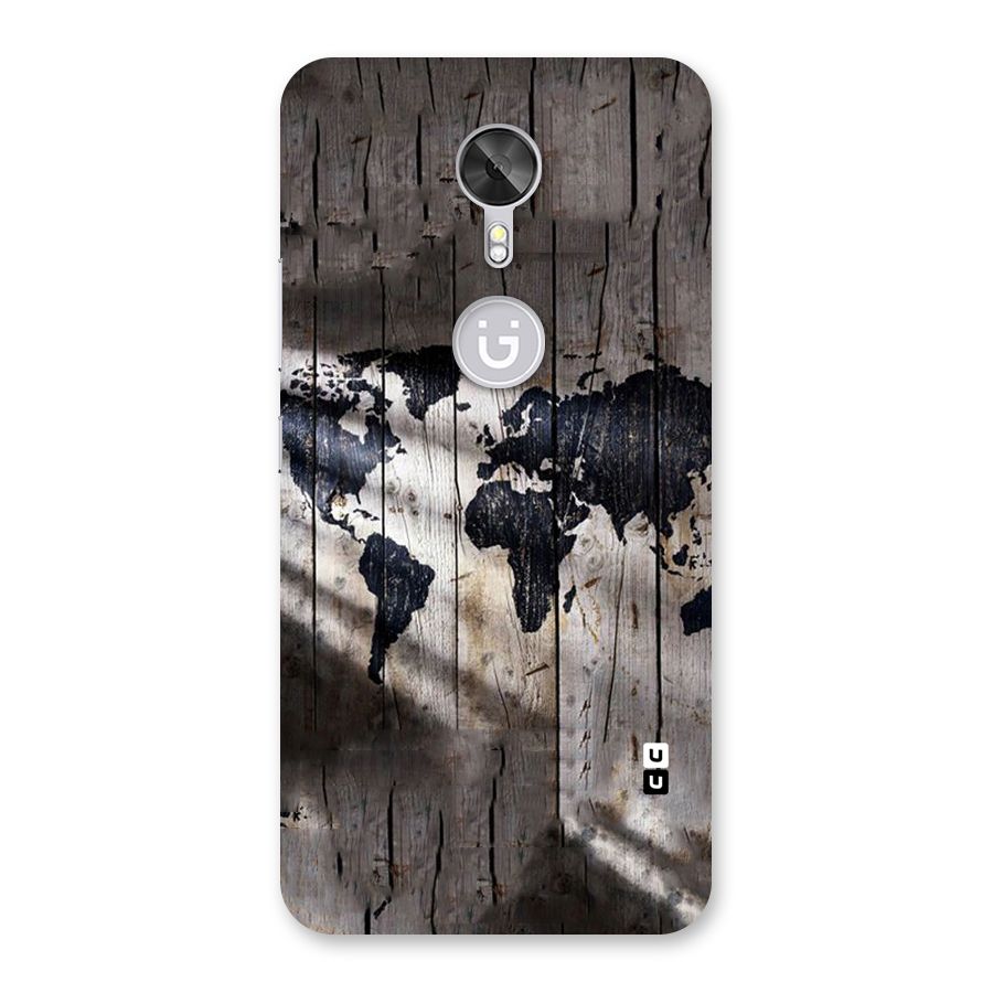 World Map Wood Design Back Case for Gionee A1