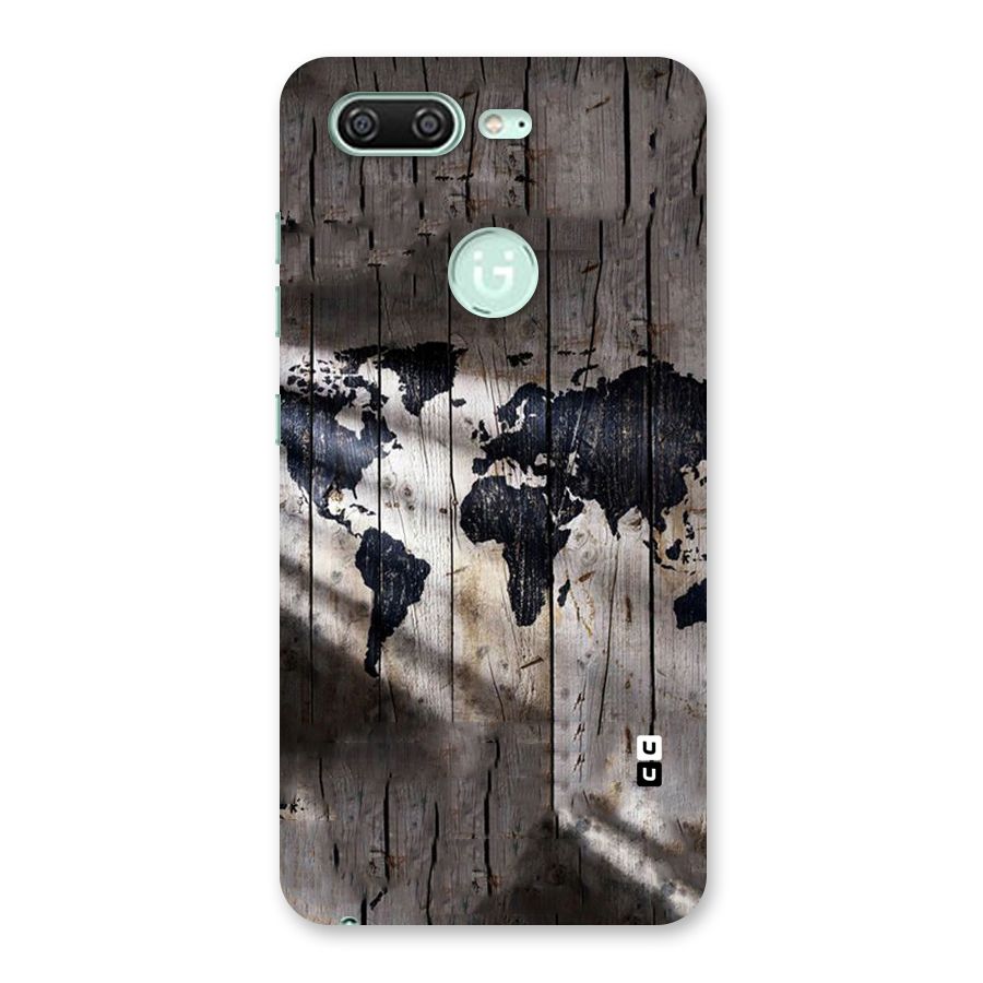 World Map Wood Design Back Case for Gionee S10