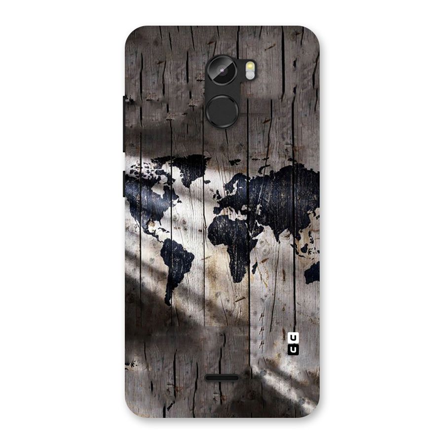 World Map Wood Design Back Case for Gionee X1