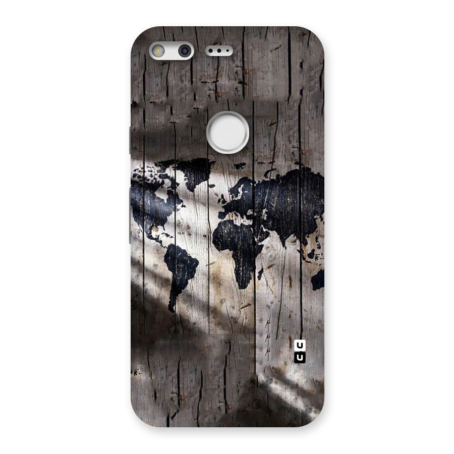 World Map Wood Design Back Case for Google Pixel