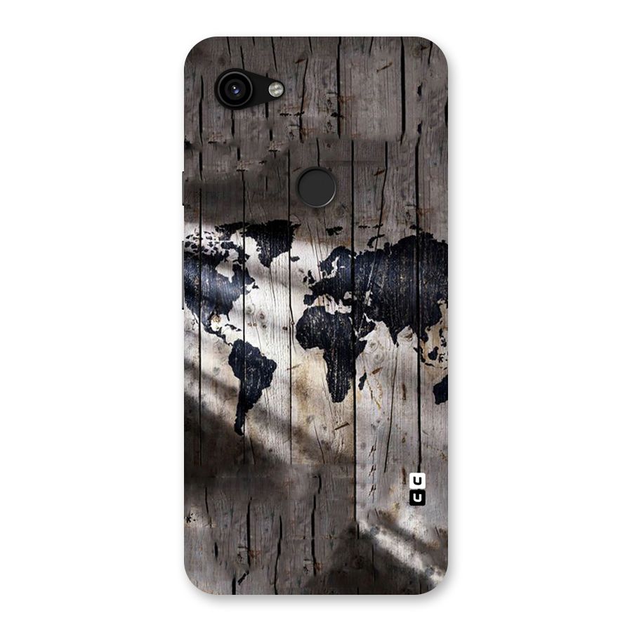 World Map Wood Design Back Case for Google Pixel 3a XL