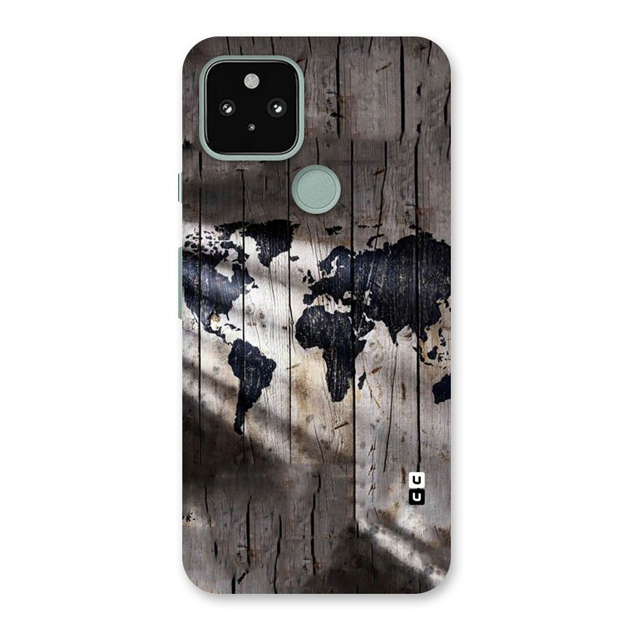 World Map Wood Design Back Case for Google Pixel 5