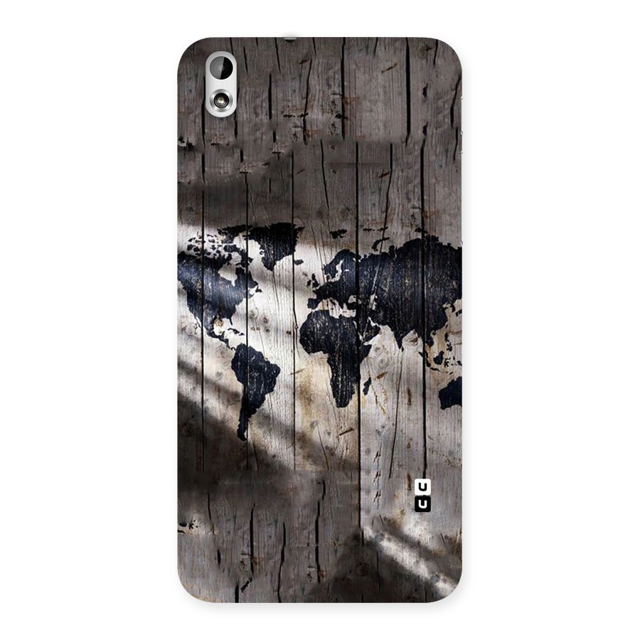 World Map Wood Design Back Case for HTC Desire 816g