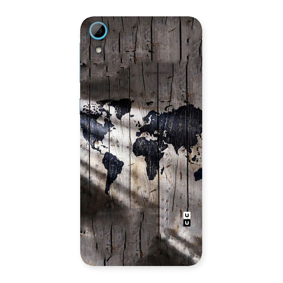 World Map Wood Design Back Case for HTC Desire 826