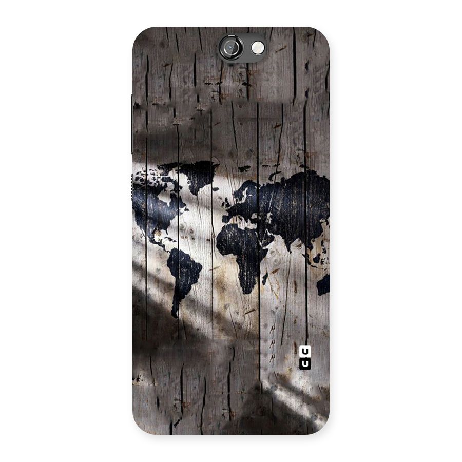 World Map Wood Design Back Case for HTC One A9