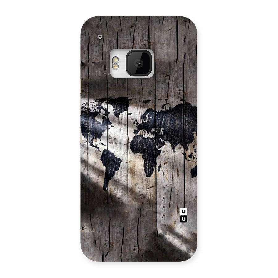 World Map Wood Design Back Case for HTC One M9