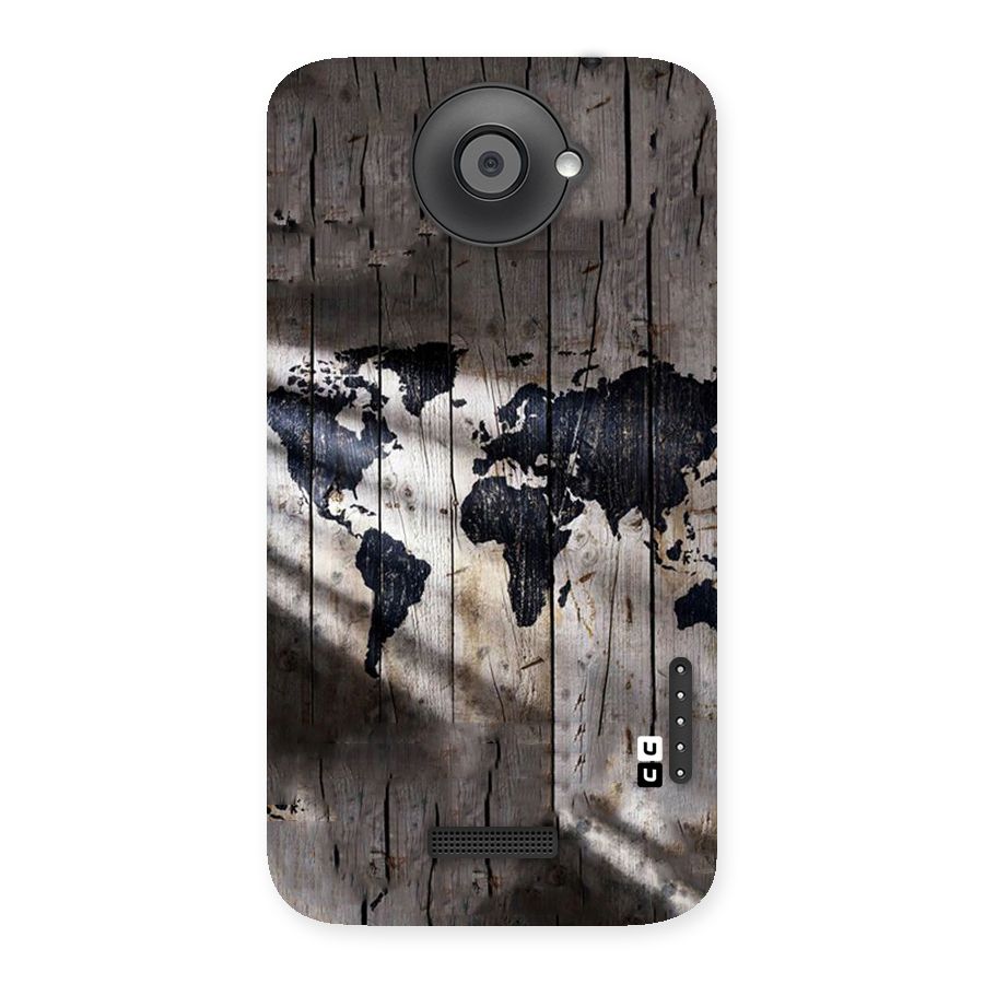 World Map Wood Design Back Case for HTC One X